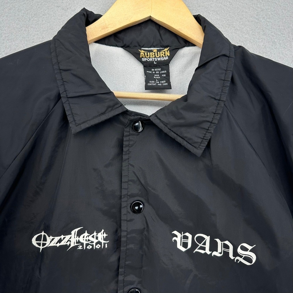 VTG Ozzfest 2001 Black Sabbath Vans Coach Jacket Mens Large Merch Tour Rock